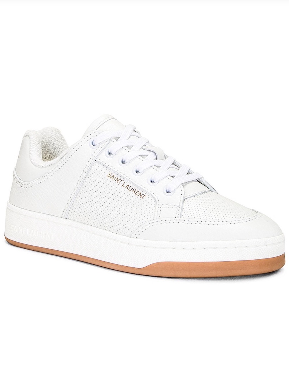 Current Season $880 BNWB Saint Laurent White Leather Low-Top Sneaker - Picture 3 of 4